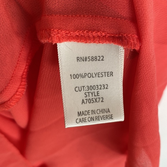 Max Studio Coral Tank Top Blouse Tie Collar Sleeveless Lined , Size L - Picture 7 of 9